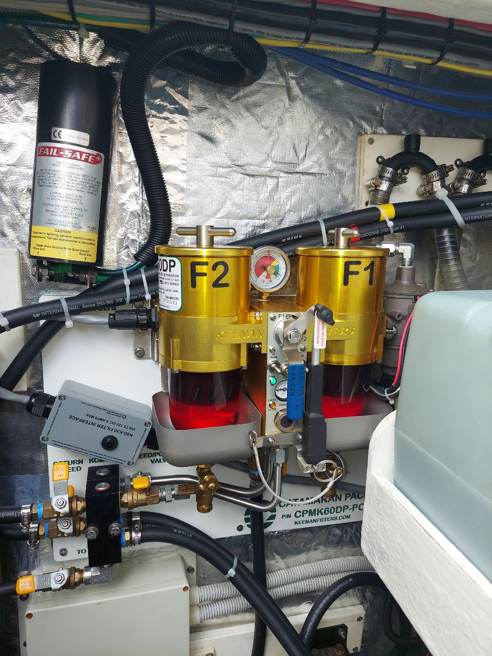 Marine engine service in progress