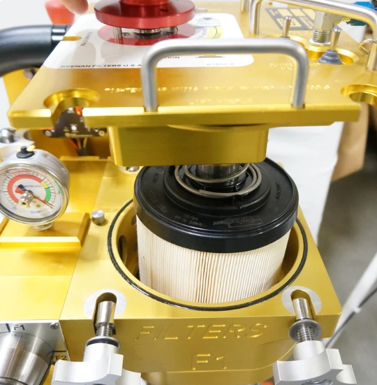 Marine engine service in progress