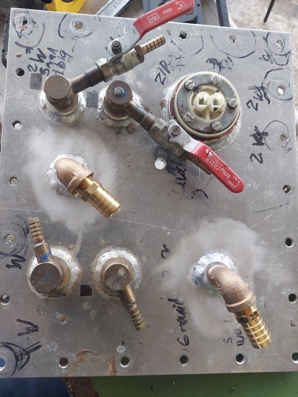 Marine engine service in progress