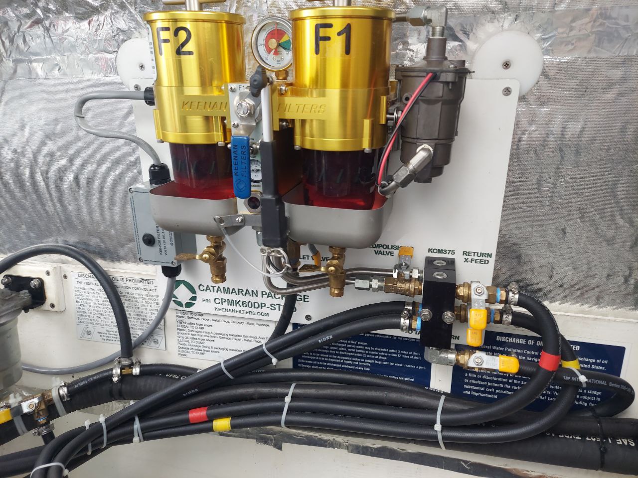Marine engine service in progress