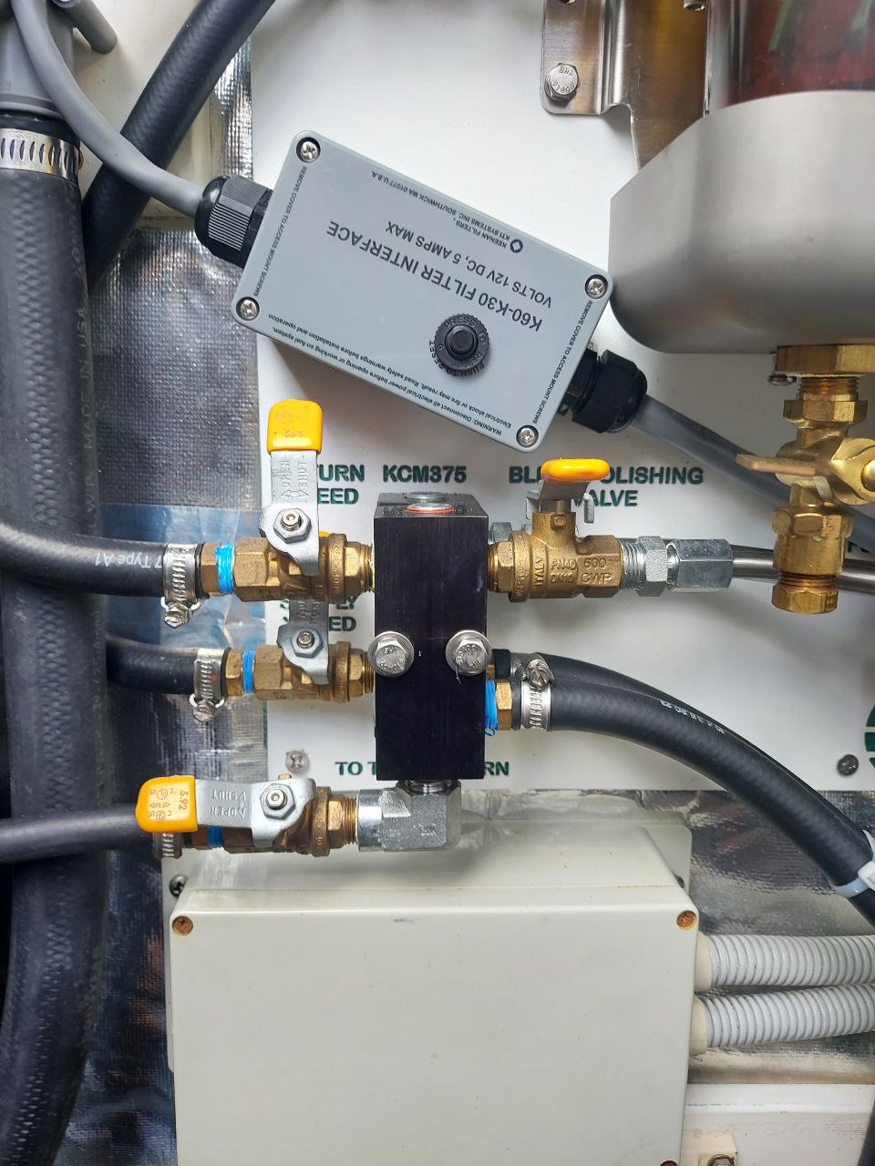 Marine engine service in progress