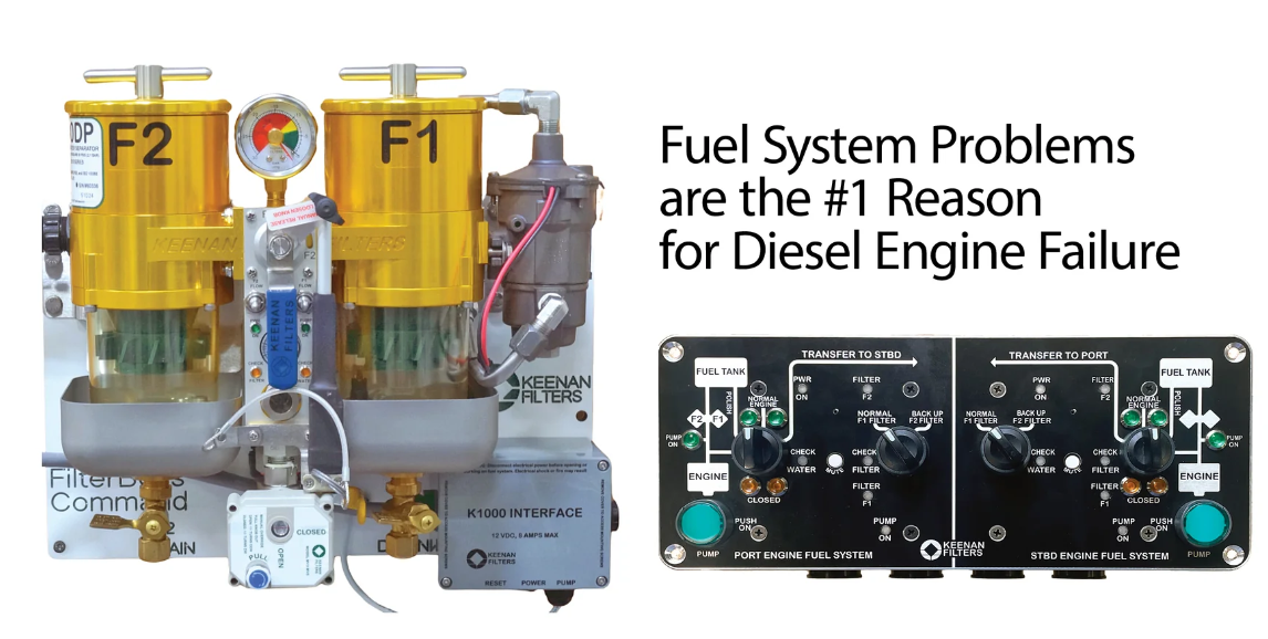 Marine engine service in progress