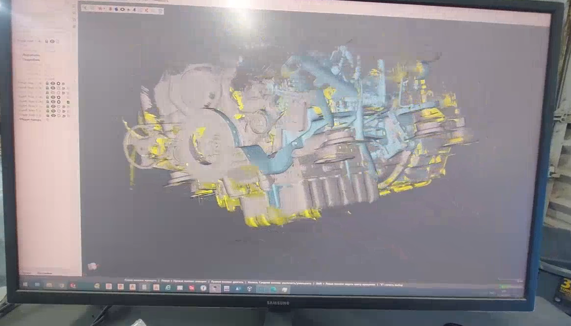3D scan layering comparison between Nanni and Volvo engine mounts